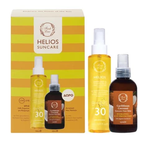 Helios Suncare Set 2pcs- Tanning Oil SPF30 & Hair Mist 2 pcs